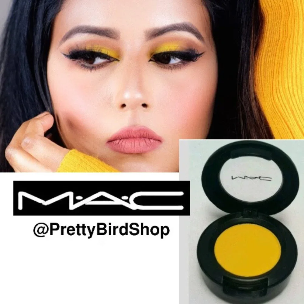 2 MAC shadows CHROME YELLOW & RULE NIB Matte